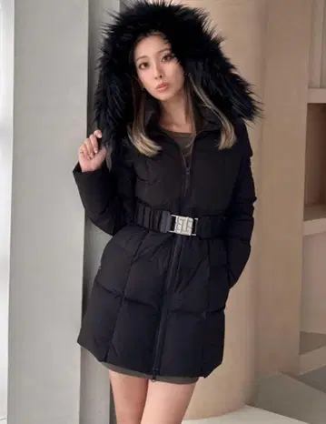 GYDA 벨트 포함 롱 다운 코트