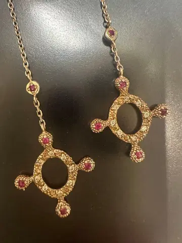 아야미 주얼리 스톤 부착 롱 귀걸이