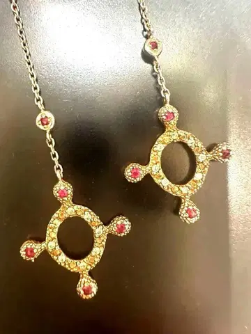 아야미 주얼리 스톤 부착 롱 귀걸이