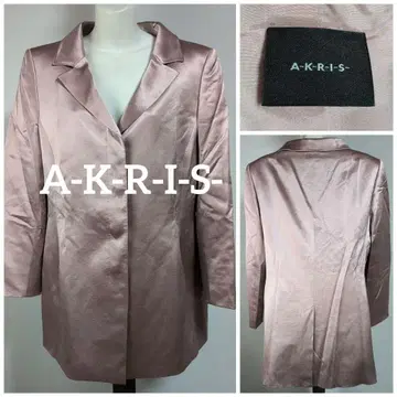 아크리스 AKRIS 핑크 새틴 테일러드 자켓