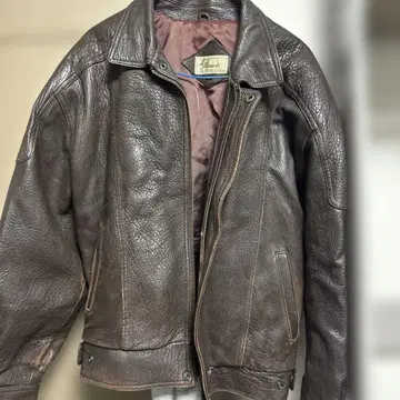 AN MIRAGE 다크 브라운 가죽 자켓 L