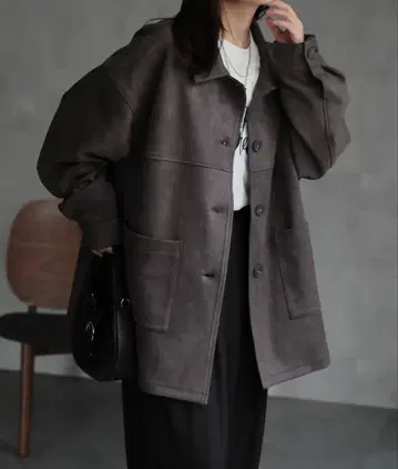 [ 미사용 새상품 ] 페이크 스웨이드 자켓