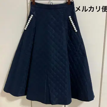 tocco closet 토코 클로젯 플레어 스커트 네이비 체크