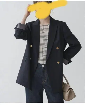 NOBLE 에스테 트윌 피크 라펠 자켓 네이비 사이즈 40