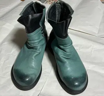 그린 레더 부츠