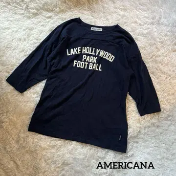 AMERICANA 아메리카나 로고 T셔츠 네이비