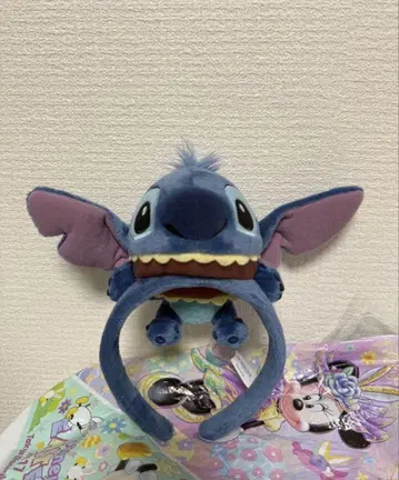 스티치 머리띠 봉제 인형풍