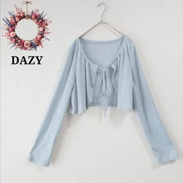 쉬인 DAZY 크롭 가디건 레이스 니트 Y2K 발레코어 S
