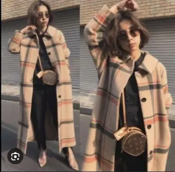 Ameri VINTAGE 체크 롱 코트
