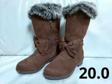 브라운 퍼 포함 롱 부츠 20.0cm 여아 2WAY