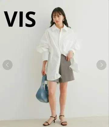 새상품급 VIS 드로스트 셔츠 풀오버 오버 사이즈 루즈핏 핑크