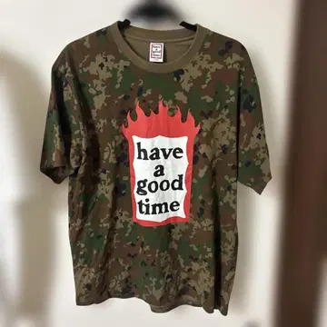 have a good time 카모 패턴 T셔츠 XL