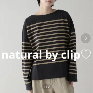 natural by clip 패널 보더 풀오버