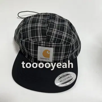Carhartt 블랙 화이트 체크 야구 모자