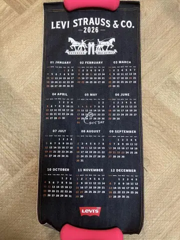 LEVI STRAUSS & CO. 2026 벽걸이 달력
