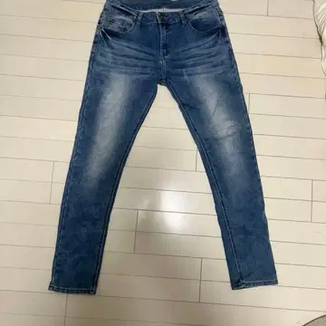 스키니 데님 XL 블루