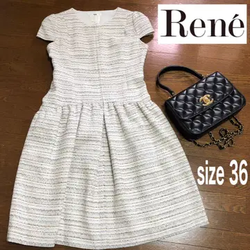 Rene 르네 트위드 원피스 TISSUE 일본제 고급 size 36