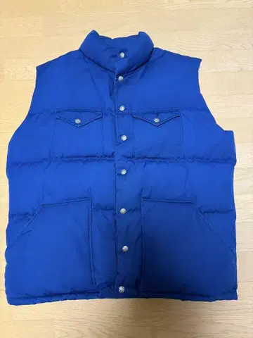 THE NORTH FACE 블루 다운 베스트 브라운 택