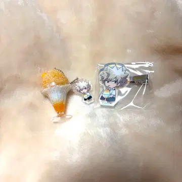 바다의 집 히로아카 바쿠고 빙수 헤어 클립 러버 참 묶음 판매