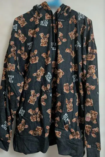 MILKBOY NEVER BEAR 올 패턴 후드티