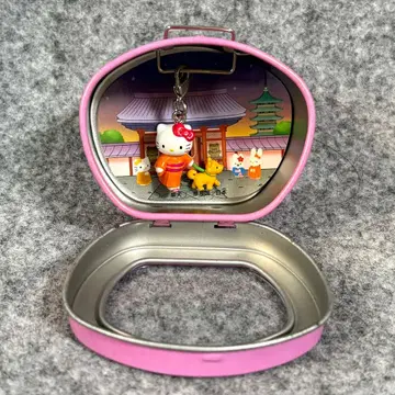 헬로키티 세계 강아지 산책 지퍼 마스코트 트렁크 캔 시바견