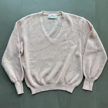 80s 알파카 니트 핑크 L 사이즈 페루제