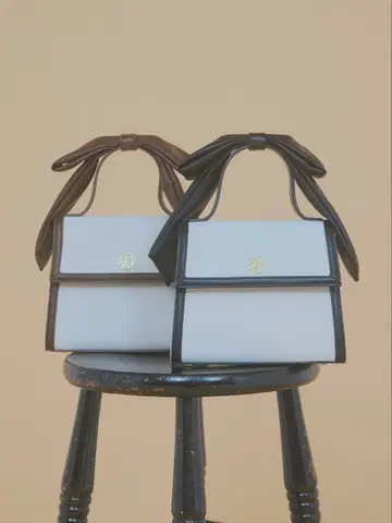 FRAY I.D 리본 핸들백 브라운