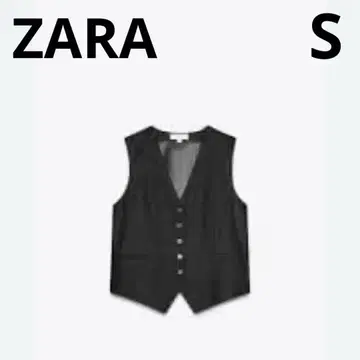 새상품 ZARA 린넨 혼방 테일러드 베스트