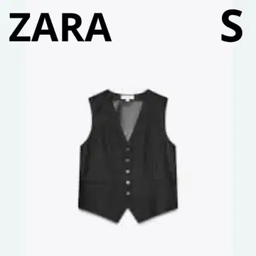 새상품 ZARA 린넨 혼방 테일러드 베스트