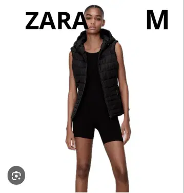 ZARA 후드 부착 퍼프 베스트