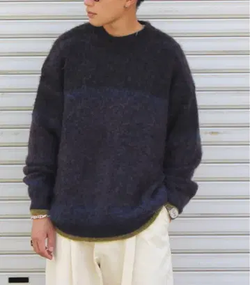 YOKE STILL BORDER CREWNECK 모헤어 니트