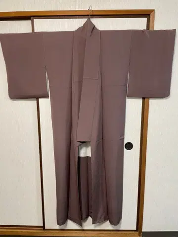 고대 보라색 이로무지 기모노 실크