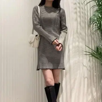 snidel [새상품급] 보더 미니 원피스 니트