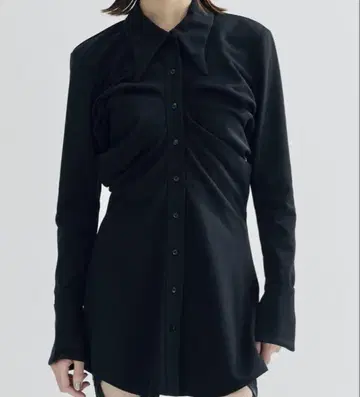 AKIKOAOKI STUDIOUS 드레이프 셔츠 개더 셔츠 24AW