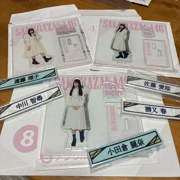 사쿠라자카 복권 아크릴 스탠드 케이블 클립 묶음 세트