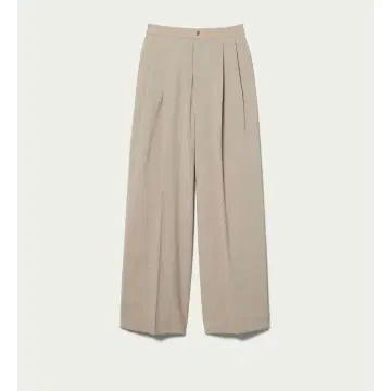 UNITED ARROWS 턱 이지 와이드 팬츠 베이지