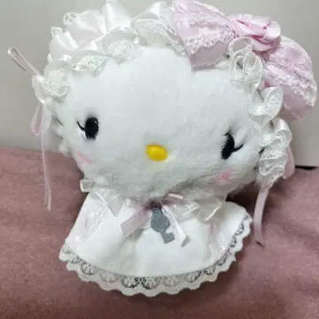 챠미 키티 화이트 프릴 산리오 마스코트