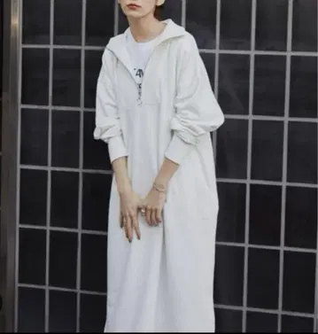 하프 지퍼 롱 원피스
