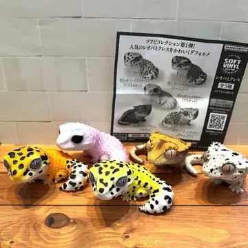 생물대도감 소프트 비닐 컬렉션 레오파와 크레스 전 5종 세트