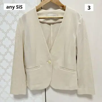 [ 새상품급 ] anysis 아이보리 노카라 자켓 3