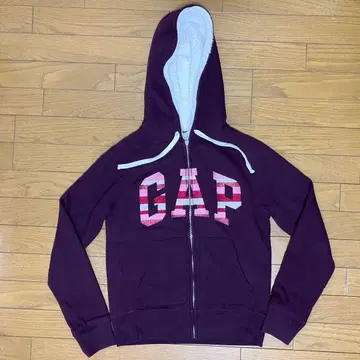 GAP 보아 안감 두꺼운 집업 후드티 메탈릭 핑크 로고