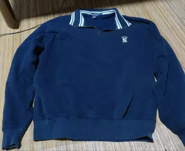 90s Nautica 네이비 하프 지퍼 트레이닝복