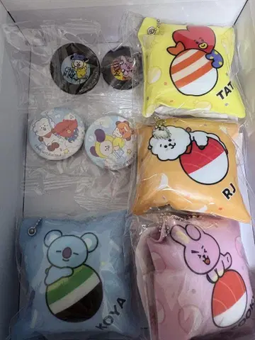 BT21 쿠션형 키링 5개 세트