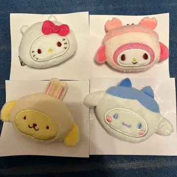 치이카와 산리오 헤어 클립 4종 세트