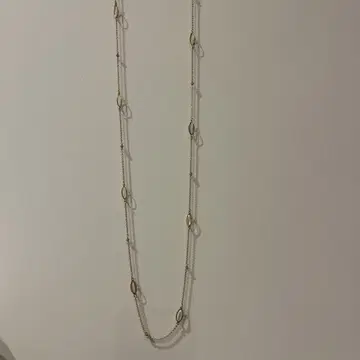 agete 아가트 골드 롱 목걸이 오벌 모티브