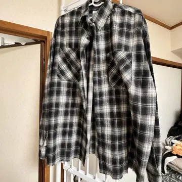 RODEO CROWNS 블랙 계열 체크 긴팔 셔츠 M