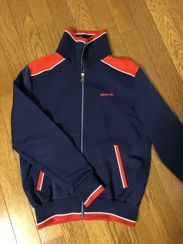 adidas 네이비/레드 집업 자켓