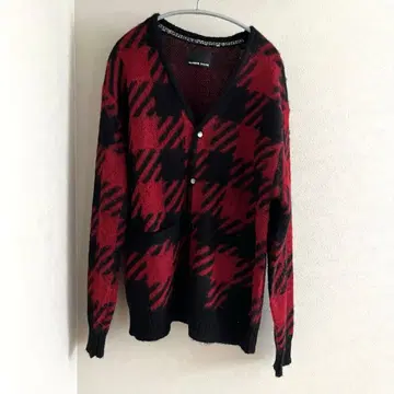 넘버나인(NUMBER(N)INE) 사이즈 3 가디건 버팔로 체크 모헤어