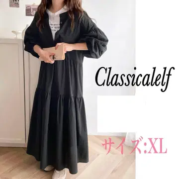 Classicalelf 티어드 원피스 백리본