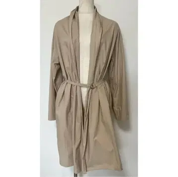 얇은 소재 코튼 벨트형 스프링 코트 심플 트렌치 베이지